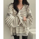 Vネックボーダープルパーカー | NinaetLina | 詳細画像10