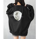 ブラック | フルムーンバックプリントスエット | NinaetLina