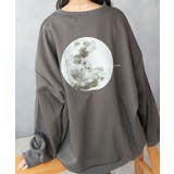 チャコールグレー | フルムーンバックプリントスエット | NinaetLina