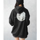 薄手 フルムーン バックプリント プルパーカー | NinaetLina | 詳細画像1