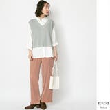 モカ(40) | ナロープリーツカット ストレートイージーパンツ レディース | NinaetLina