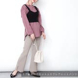 スリット入り フレアニットパンツ レディース | NinaetLina | 詳細画像1