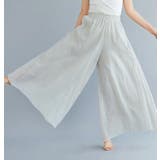 ライトグレー | 丈が選べるフレアガウチョパンツ レディース ボトムス | NinaetLina