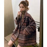 ブラウン | チェックアウター レディース アウター | NinaetLina