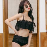 ブラック | 水着ビキニ3点セットレディースファッション通販 タンキニ 水着 | NinaetLina
