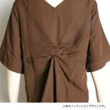 レーヨンリネンバックツイスト半袖ロングシャツ チュニックワンピース スリット | NinaetLina | 詳細画像6 