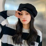 ブラック | ベレー帽 レディース帽子 韓国風 | NinaetLina