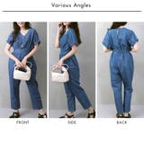 フロントボタンジャンプスーツ デニムカラー | NinaetLina | 詳細画像8