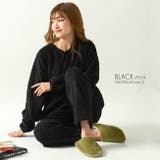 ブラック | シープボア 前釦アウターパンツ上下セット | NinaetLina