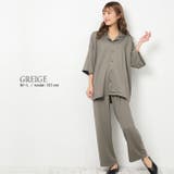 グレージュ | 高撥水 男女兼用オープンカラーシャツ上下 | NinaetLina