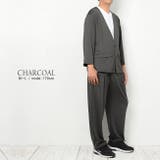 チャコール | メンズ 高撥水 ノーカラージャケット上下スーツ | NinaetLina