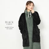 ブラックケーブル | ファーフリースミドル丈ガウン レディース 羽織り | NinaetLina