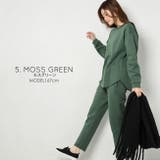 モスグリーン | レディースロングパンツセットアップ レディース トップス | NinaetLina
