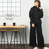 裏起毛 ワイドパンツパーカー上下セット レディース | NinaetLina | 詳細画像3