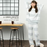 グレーホワイト | パイル風セットアップ レディース トップス | NinaetLina