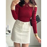 ショート丈トップス へそ出し リブニット | NinaetLina | 詳細画像13