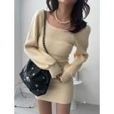 スクエアネックニットワンピース レディース ニット | NinaetLina | 詳細画像10