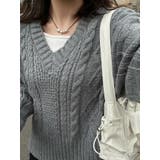 Vネックニット レディース セーター | NinaetLina | 詳細画像12