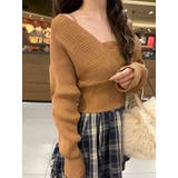 フェイクレイヤードショート丈ニット レディース トップス | NinaetLina | 詳細画像14