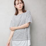 フェイクレイヤード ボーダー チュニックワンピース | NinaetLina | 詳細画像10