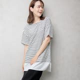 フェイクレイヤード ボーダー チュニックワンピース | NinaetLina | 詳細画像8