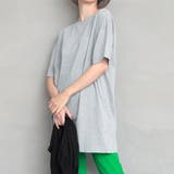 グレー | フレアチュニックワンピース 大きいサイズ | NinaetLina