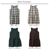 ブロックチェック ノースリーブ ウエスト切替ギャザーワンピース | NinaetLina | 詳細画像2