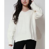 Vネックサイドスリットニット レディース トップス | NinaetLina | 詳細画像8