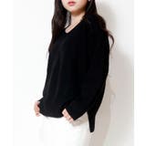 Vネックサイドスリットニット レディース トップス | NinaetLina | 詳細画像13