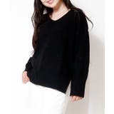 Vネックサイドスリットニット レディース トップス | NinaetLina | 詳細画像14