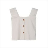 オフ | フロントボタンノースリーブトップス レディース トップス | NinaetLina