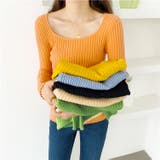 Uネックリブカットソー レディース トップス | NinaetLina | 詳細画像2