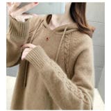 モカ | ニットプルパーカー レディース トップス | NinaetLina