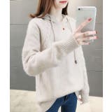 アイボリー | ニットプルパーカー レディース トップス | NinaetLina