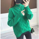 グリーン | ハイネックニット レディース トップス | NinaetLina