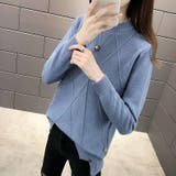 ブルー | プチハイネックニット レディース トップス | NinaetLina