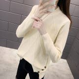 ホワイト | プチハイネックニット レディース トップス | NinaetLina