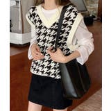 ホワイト | 柄プルオーバーベスト レディース プルオーバー | NinaetLina