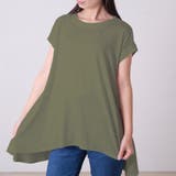 グリーン | チュニック半袖カットソー レディース トップス | NinaetLina