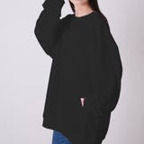 ブラック | 裏毛スエットトレーナー レディース トップス | NinaetLina