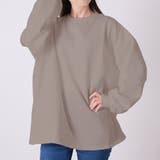 モカベージュ | 裏起毛ドロップショルダートレーナー レディース トップス | NinaetLina