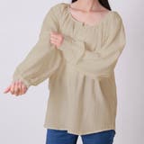 ベージュ | ギャザーブラウス レディース トップス | NinaetLina