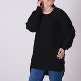 ブラック | サイドスリットカットソー レディース トップス | NinaetLina