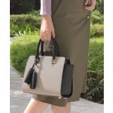 ベージュ/ブラック | ハンドバッグ レディース 黒 | ninon