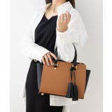 キャメル/ブラック | ハンドバッグ レディース 黒 | ninon