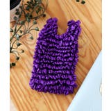 パープル | エコバッグ おしゃれ くしゅくしゅ | ninon