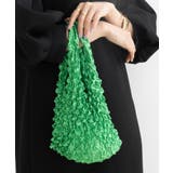 グリーン | エコバッグ おしゃれ くしゅくしゅ | ninon