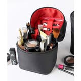 ブラック×レッド | ポーチ 小物入れ 大きめ | ninon