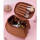 ブラウン | ポーチ メイクポーチ 化粧 | ninon