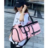 英字バンド/ピンク | ボストンバッグ 修学旅行 旅行 | ninon